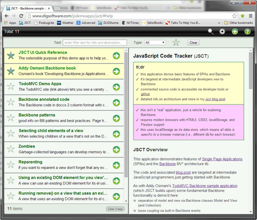 JSCT screen capture showing dualPane layout